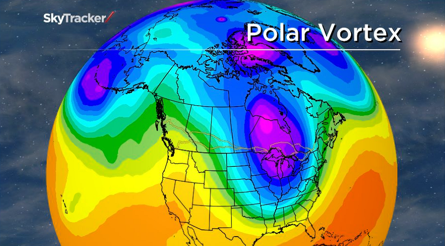 The polar vortex is a large-scale upper atmospheric feature, which brought a dome of arctic air that usually sits over the North Pole down over central North America.