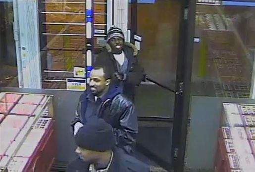 Screen grab from surveillance video released by police of the three suspects.