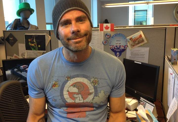 Travis Todd in his Snoopy t-shirt on January 9, 2013.