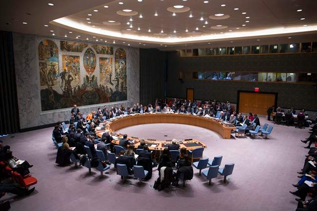 The United Nations Security Council meets at U.N. headquarters, Monday, Jan. 20, 2014. 