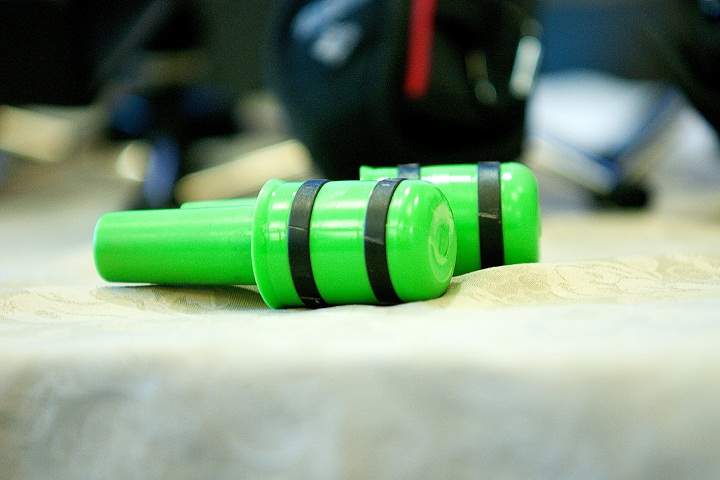 Plastic bullets that were used by the SQ to disperse rioting crowds during the student riots in Victoriaville.