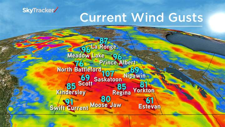 Environment Canada issues wind warning for most of southern Saskatchewan.