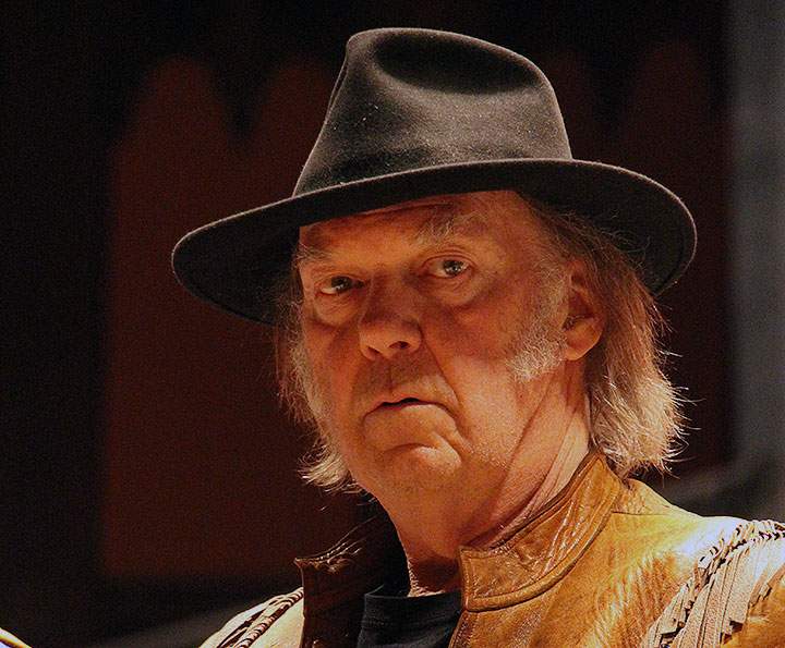 Neil Young, pictured Jan. 12, 2014 at Massey Hall in Toronto.