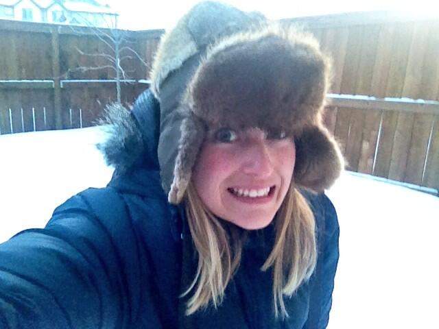 Global Calgary's Amber Schinkel shows us her shivery selfie. (Nice hat!)