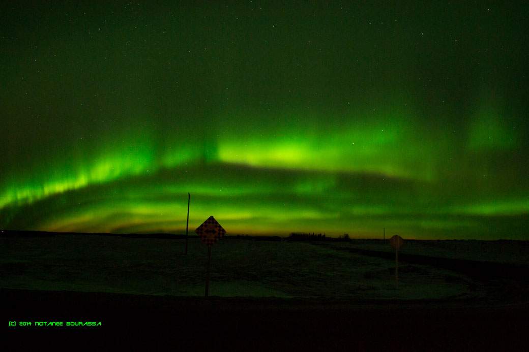 The northern lights over Saskatchewan on the night of Feb. 18.
