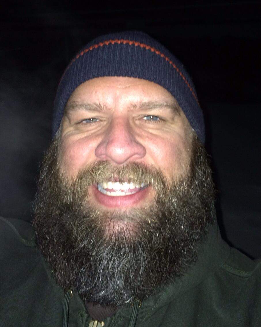 Blaine has his beard to keep him warm... but it's still cold.