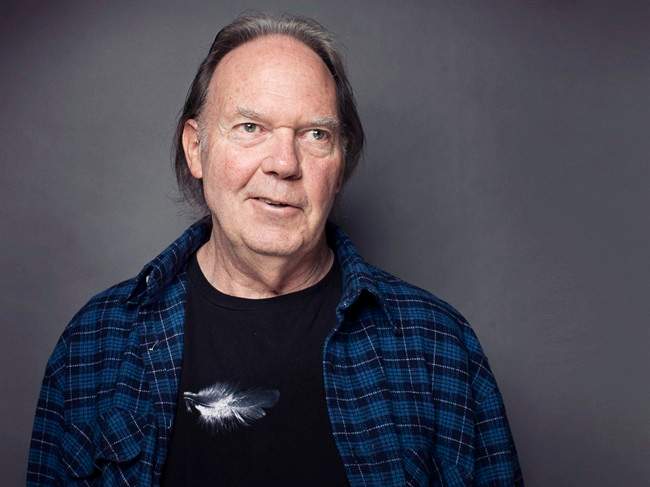 Neil Young poses for a portrait at The Carlyle hotel in New York.