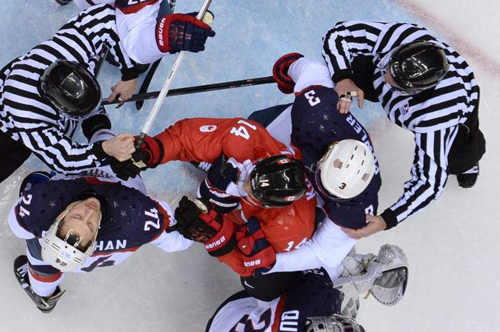 Canada vs USA: Semifinal game in men’s Olympic hockey in Sochi
