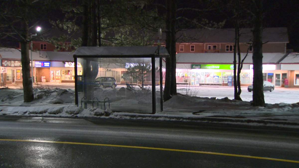 A 23-year-old man was allegedly pepper sprayed during a scuffle at this bus shelter in the Fairview neighbourhood of Halifax.