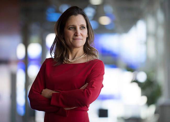 Federal Liberal MP Chrystia Freeland poses for a photograph on February 22, 2014.