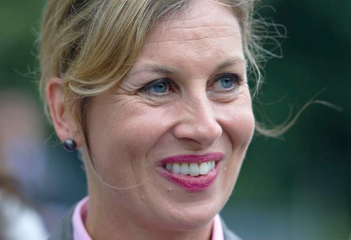 In this FILE photo, Karen Stintz leaves Queen's Park after a meeting with Premier Kathleen Wynne in Toronto, Ontario Wednesday, September 11, 2013.