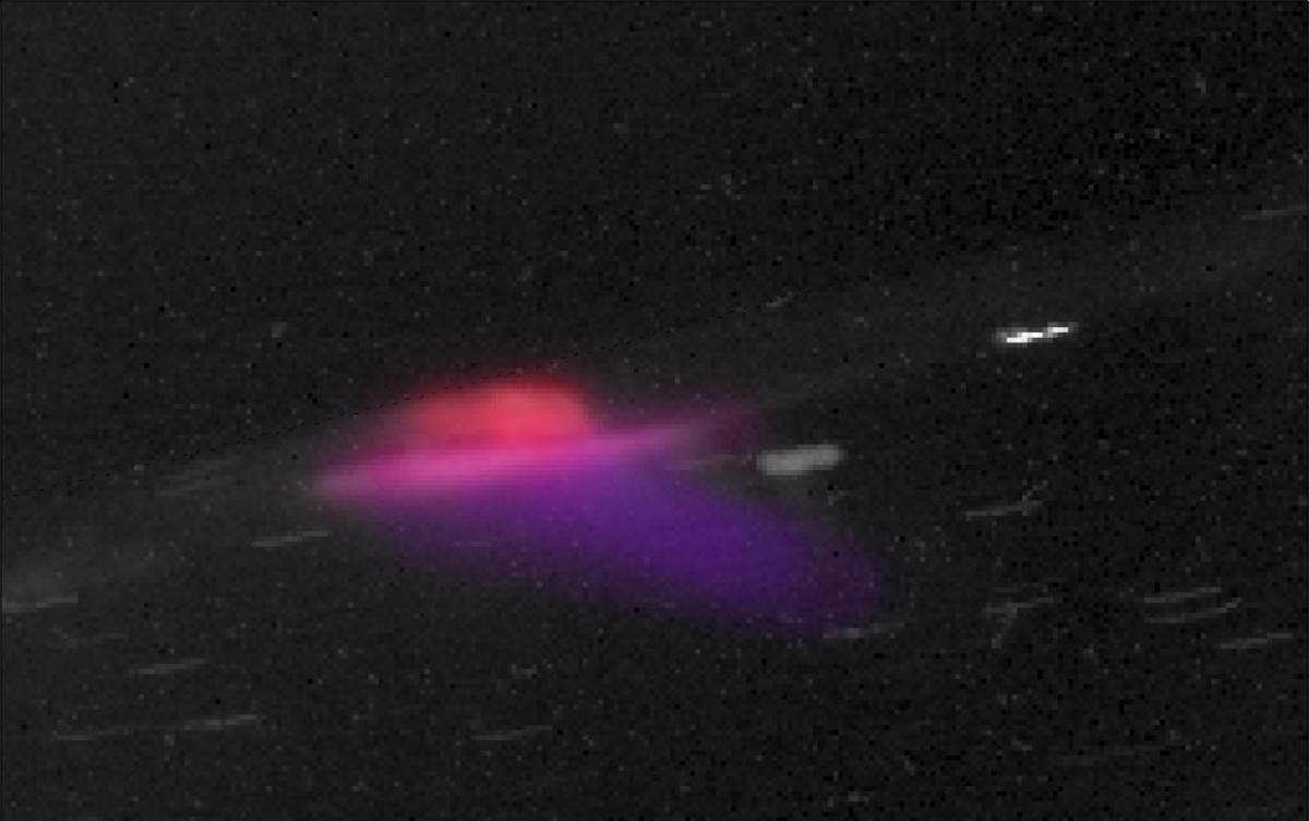 While the curtain-like auroras we see at Earth are green at the bottom and red at the top, NASA’s Cassini spacecraft has shown us similar curtain-like auroras at Saturn that are red at the bottom and purple at the top.