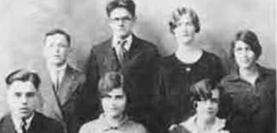 Robertson Davies (tallest in the back row) at KCVI.