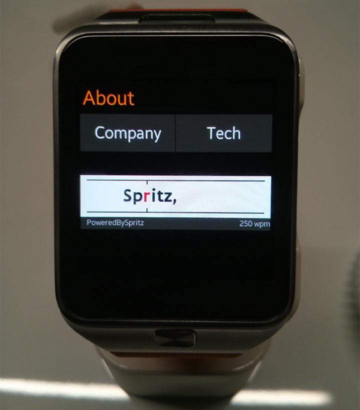 Spritz Samsung Gear 2