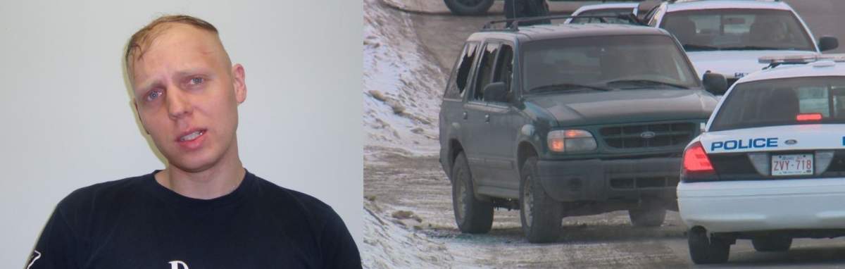 The suspect was found in south Edmonton Friday afternoon, sitting in his vehicle.