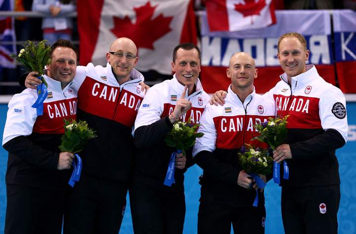 Team Brad Jacobs gold medal winners in Sochi