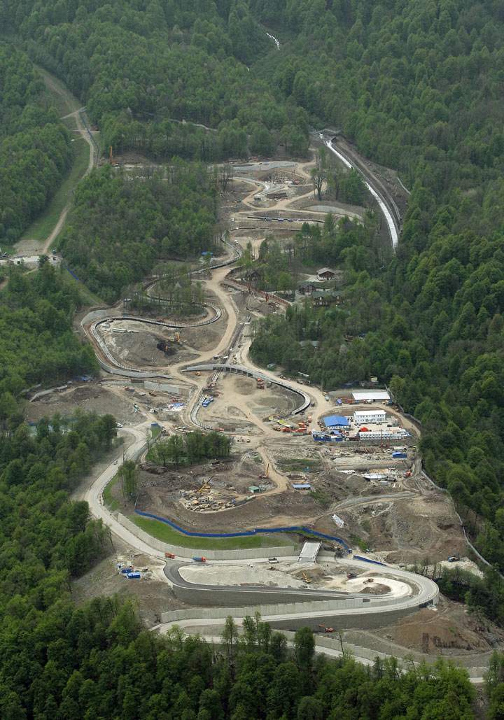 Sanki Sliding Center under construction