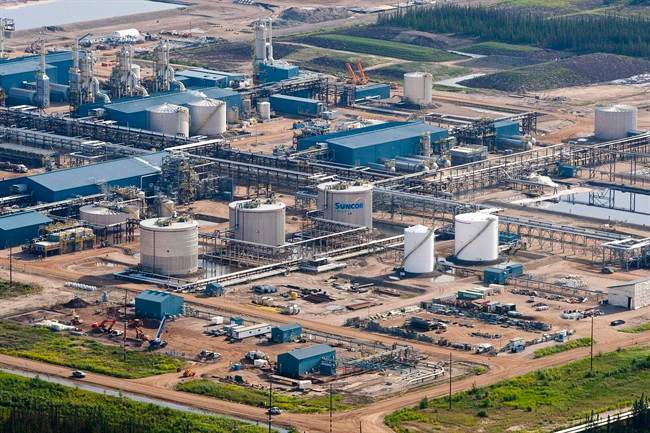 The Suncor Firebag oil sands facility seen near Fort McMurray, Alta., on July 10, 2012. 