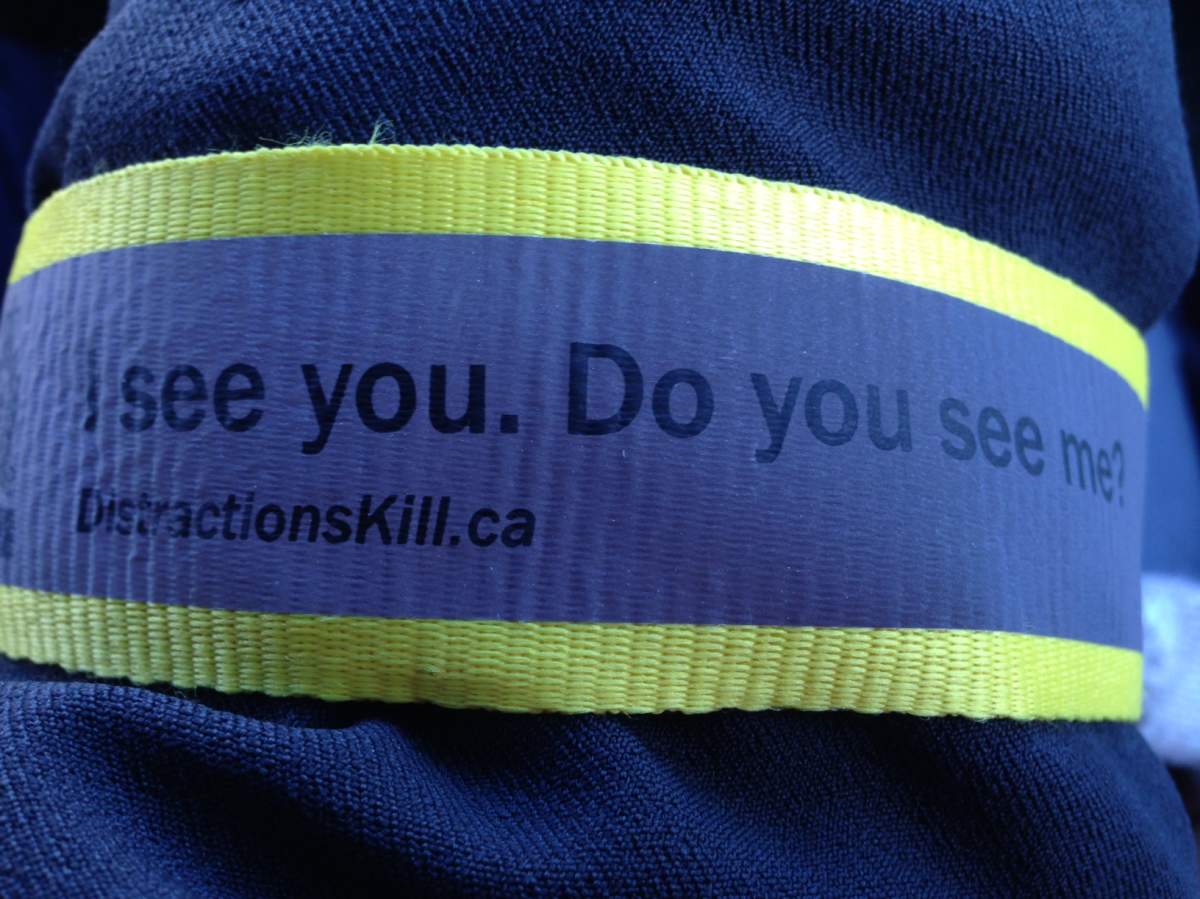 Halifax police hand out reflective armbands to promote crosswalk safety - image