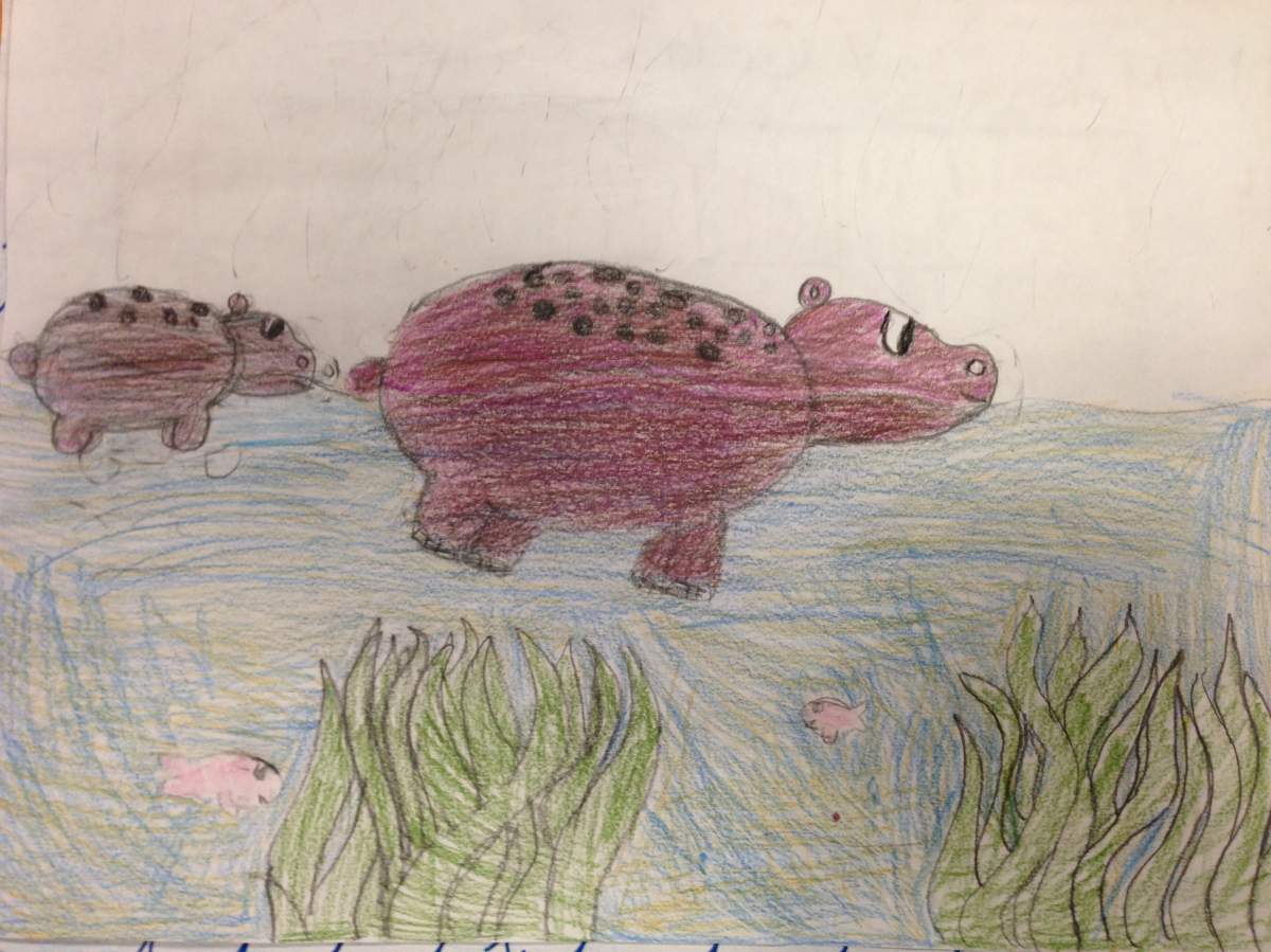 Cedarbrae students show off their flood-related art at City Hall on Friday, March 7, 2014.