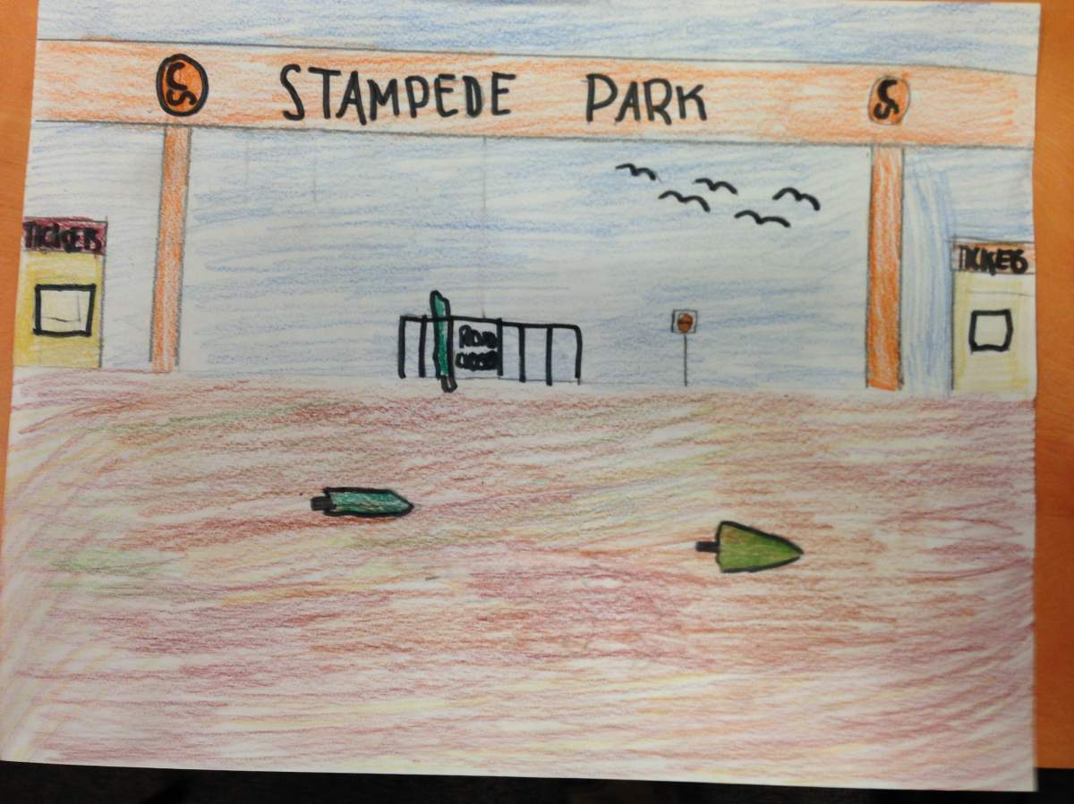 Cedarbrae students show off their flood-related art at City Hall on Friday, March 7, 2014.