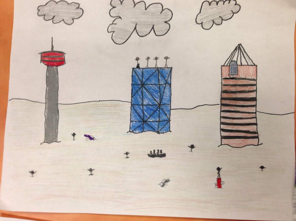 Cedarbrae students show off their flood-related art at City Hall on Friday, March 7, 2014.