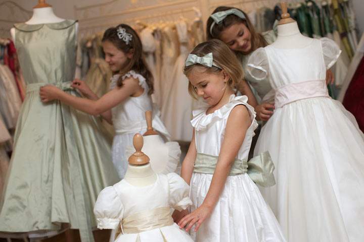 Not everyone can afford British designer Nicki Macfarlane, who designed the bridesmaid’s gowns for Will and Kate’s royal wedding seen above.