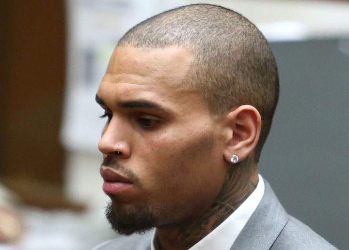 Chris Brown in court