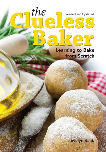 The cover of Evelyn Raab’s cookbook “The Clueless Baker: Learning To Bake From Scratch,” is shown in a handout photo.