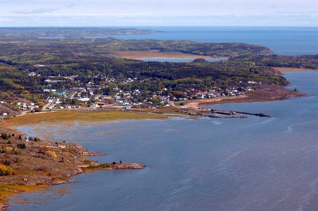 An aerial view of Fort Chipewyan is seen on Dec. 15, 2010. THE CANADIAN PRESS/Jeff McIntosh.