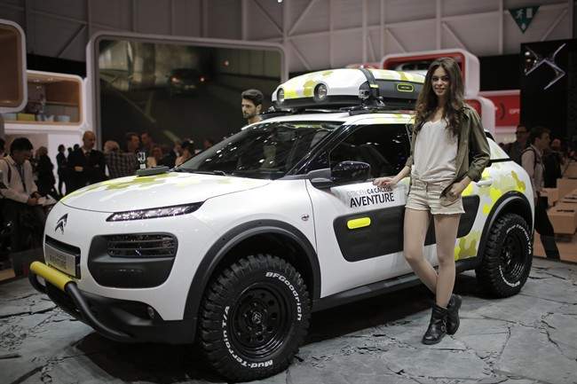 The Citroen C4 Cactus has a bold shape with rubberized panels on the side doors — handily scratch proof for when European parking gets tight.