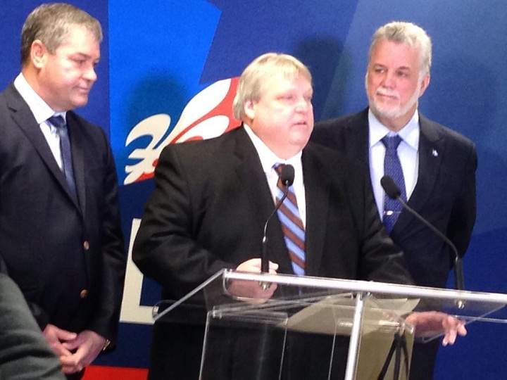 Gaetan Barrette announced he will run as the Quebec Liberal candidate in La Piniere, just south of Montreal on March 3, 2014.