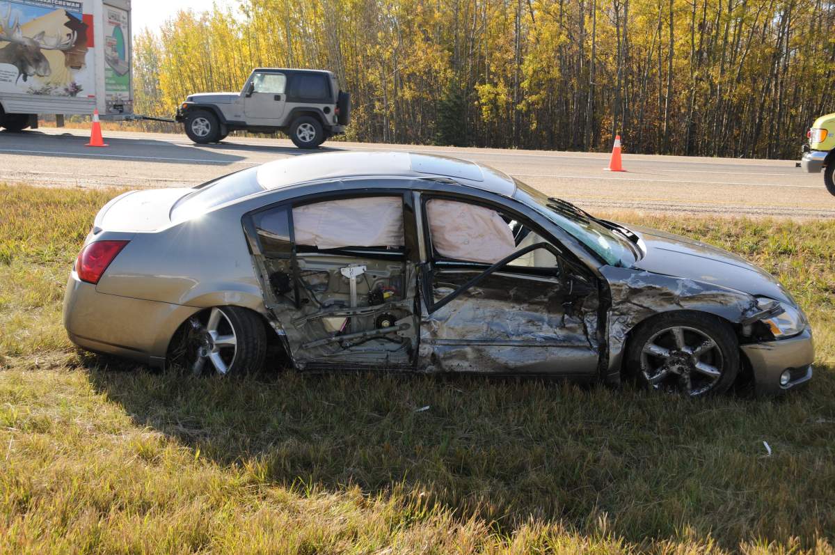 The aftermath of the crash. Credit: RCMP.