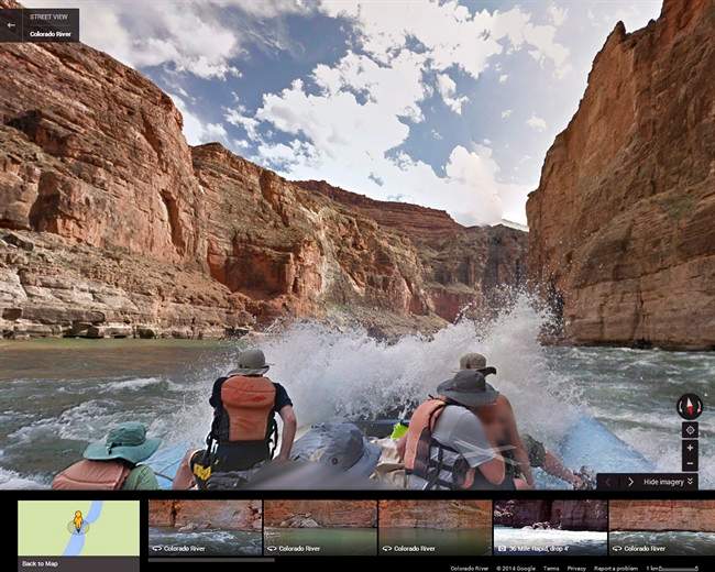 Google has taken its all-seeing eyes on a trip that few ever get to experience - a moving tour of the river through the Grand Canyon courtesy of a Google time-lapse camera making sequential images.