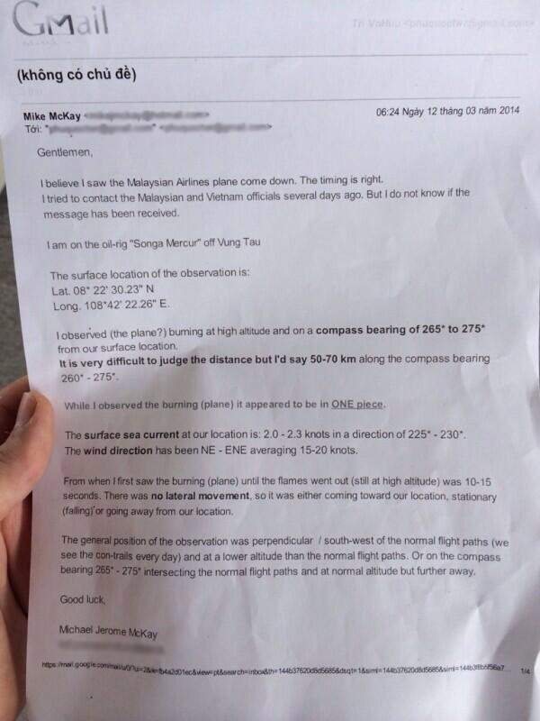 Oil rig worker saw Malaysia Airlines Flight MH370 go down: report - image