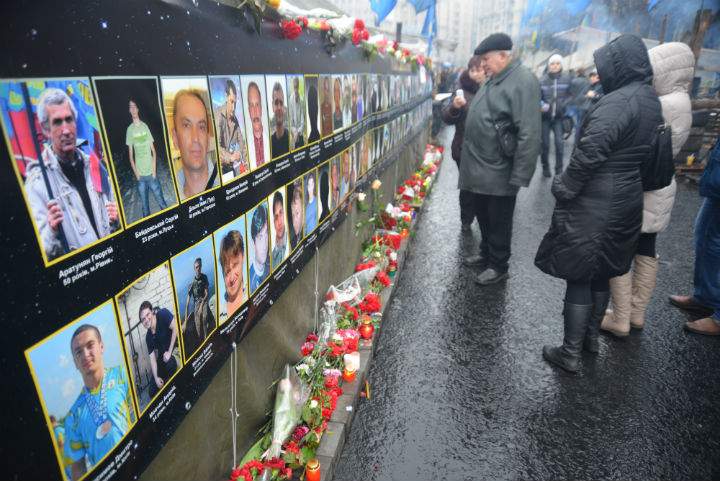 Photos of anti-government protesters killed amid violent clashes with riot police on Feb. 20, 2014.