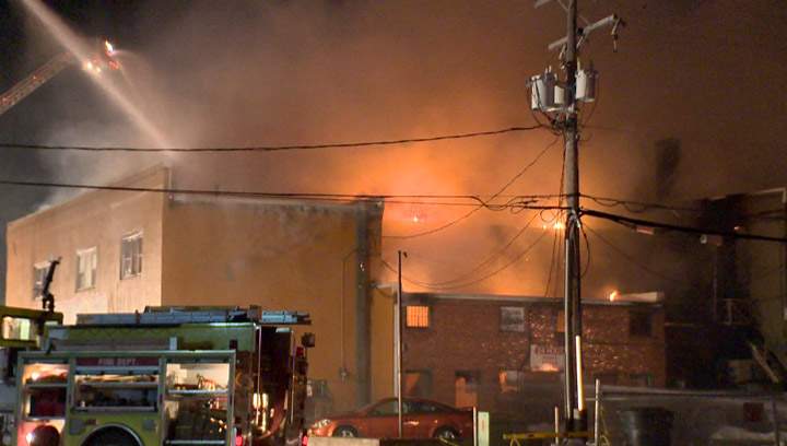 Businesses, apartments extensively damaged by fire in downtown Moose Jaw on Wednesday night.