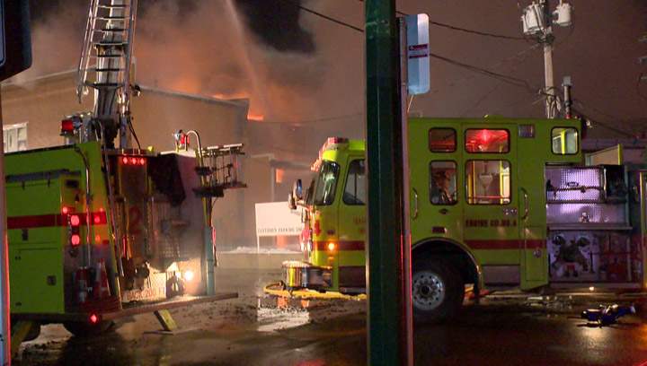 Businesses, apartments extensively damaged by fire in downtown Moose Jaw on Wednesday night.