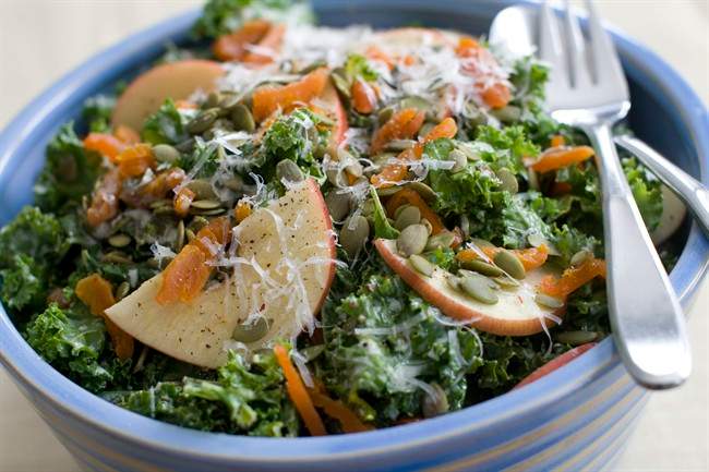 Turning raw kale into a salad you will crave