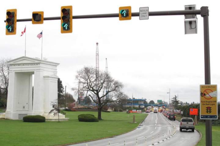 File image: The Peace Arch at the Canada-U.S. border.