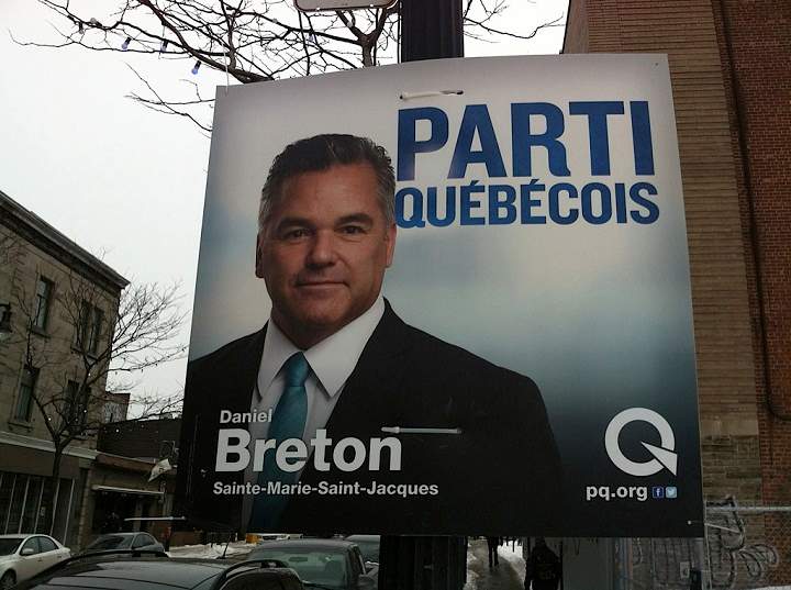 Parti Quebecois election poster.