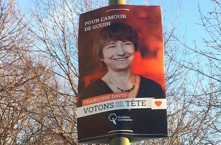 Quebec Solidaire election poster.