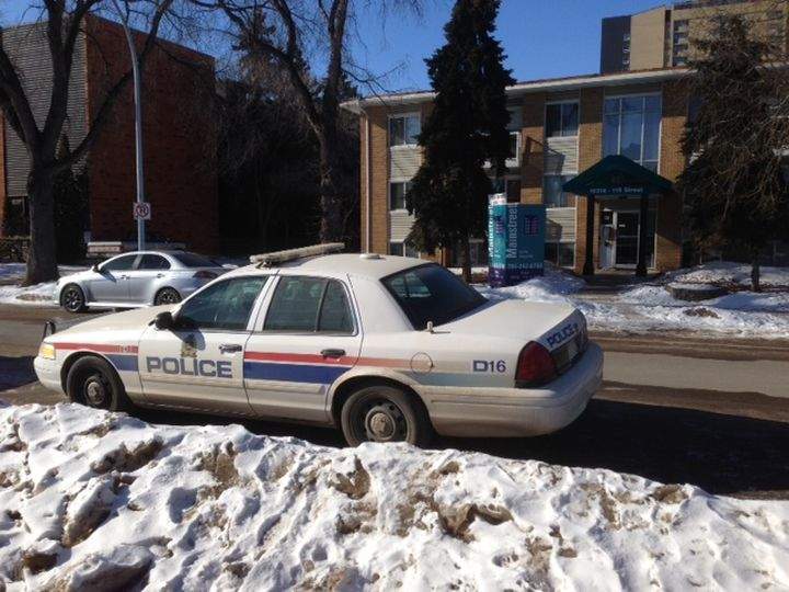 Police were seen at the suspect’s apartment Saturday, Mar. 3, 2014.
