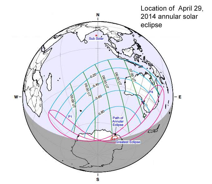 Rare solar eclipse over Australia, Antarctic Tuesday - image