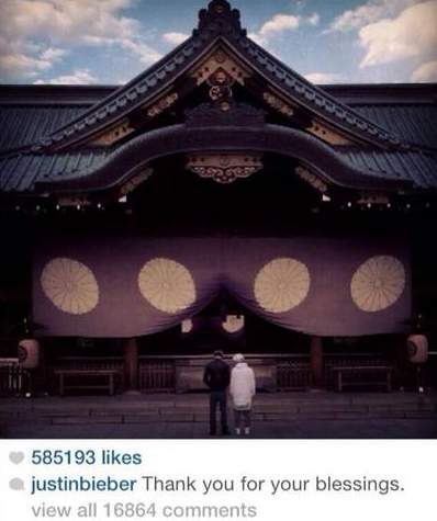 Justin Bieber apologizes for Japanese war shrine visit - image