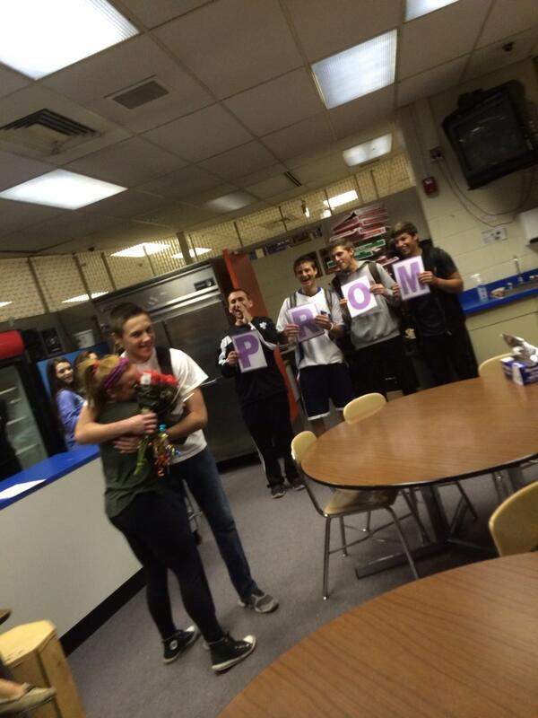 Twitter user Bëckÿ Kûtçh shares her surprise 'promposal.'.