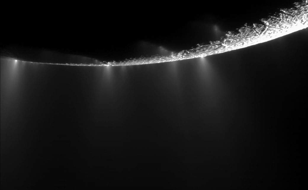 Dramatic plumes, both large and small, spray water ice out from many locations along the famed “tiger stripes” near the south pole of Saturn’s moon Enceladus. The tiger stripes are fissures that spray icy particles, water vapor and organic compounds.