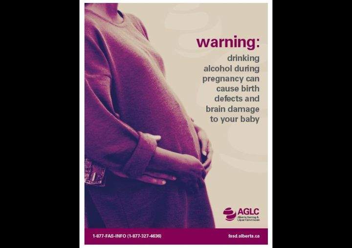 Alberta hopes forcing bars, restaurants and liquor
stores to put up signs will help prevent fetal alcohol syndrome
disorders.
