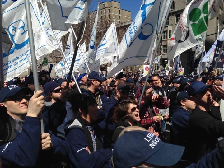 union protest montreal