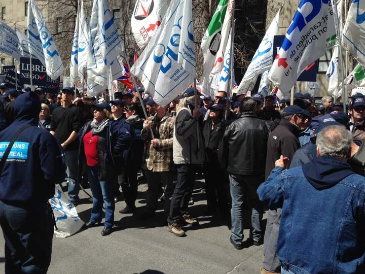 union protest montreal